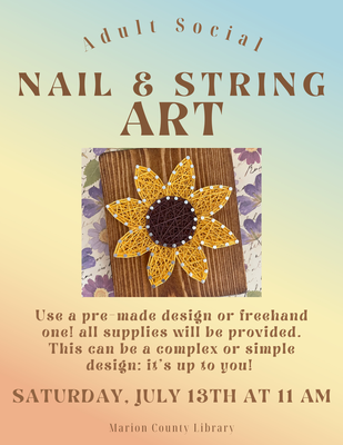 Adult Social: Nail & String Art