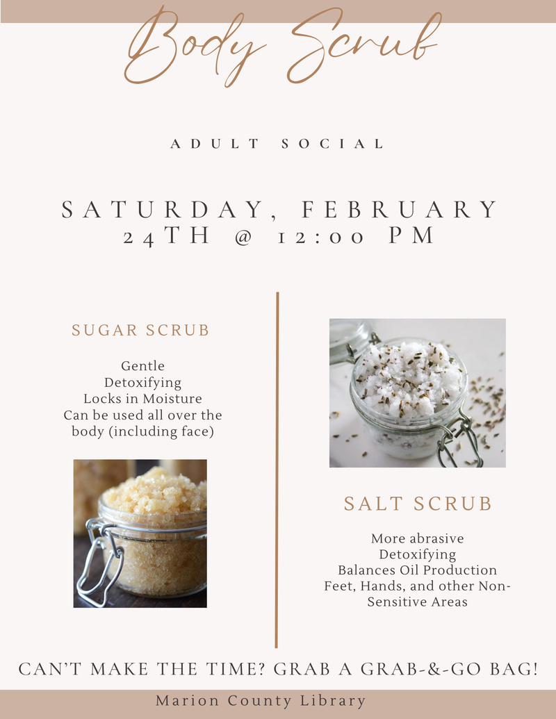 Sugar & Salt Scrub Adult Craft!